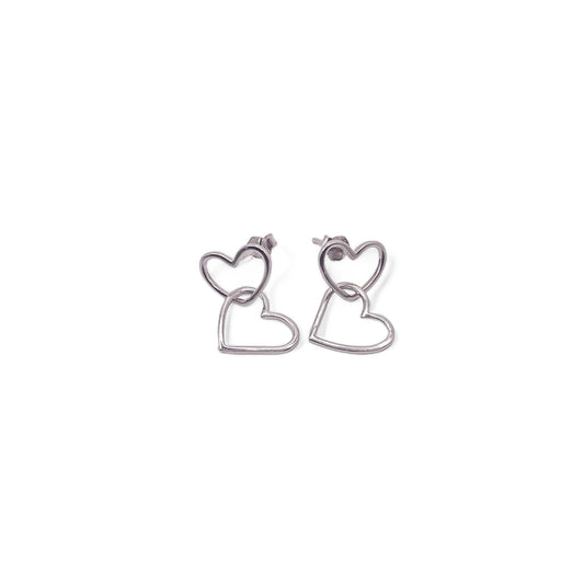 CLARA TWIN HEART EARRINGS