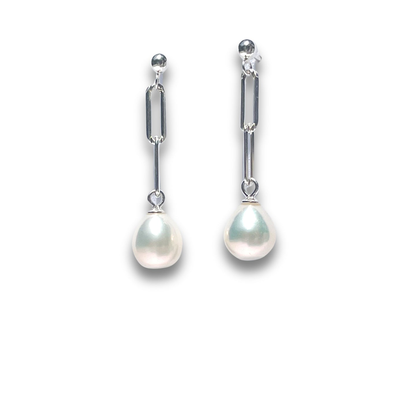 ALEXANDRIA PEARL CHAIN EARRINGS